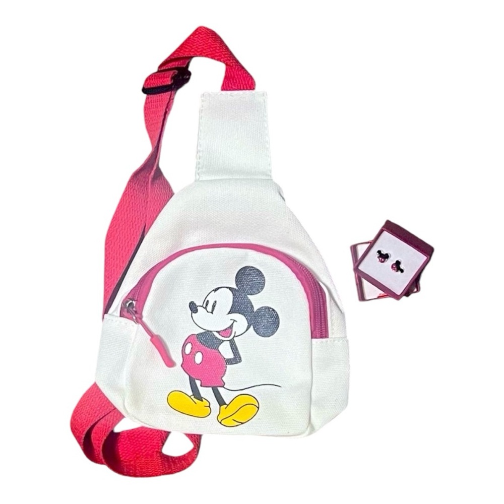 Mickey Mouse Sling Bag & Stud earrings